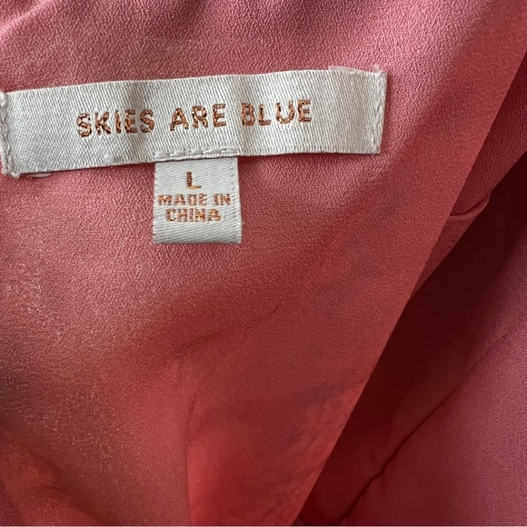 Skies Are Blue Pink Floral Ruffle Tiered Mini Dress Adjustable Spaghetti Straps - Picture 6 of 8